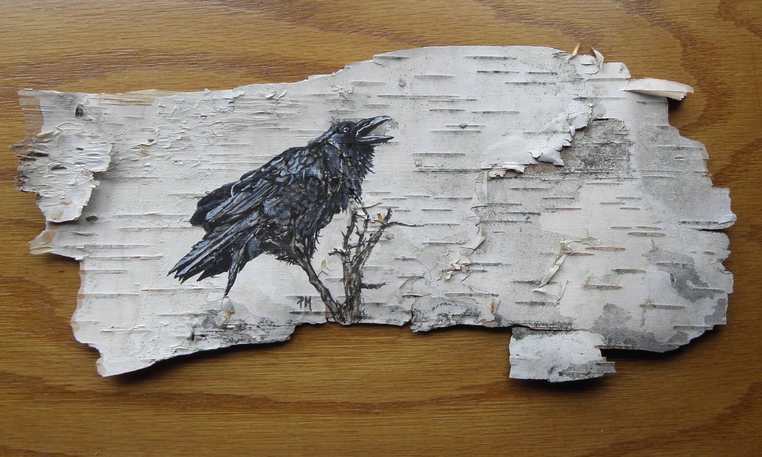 Today's birch bark paintings...
