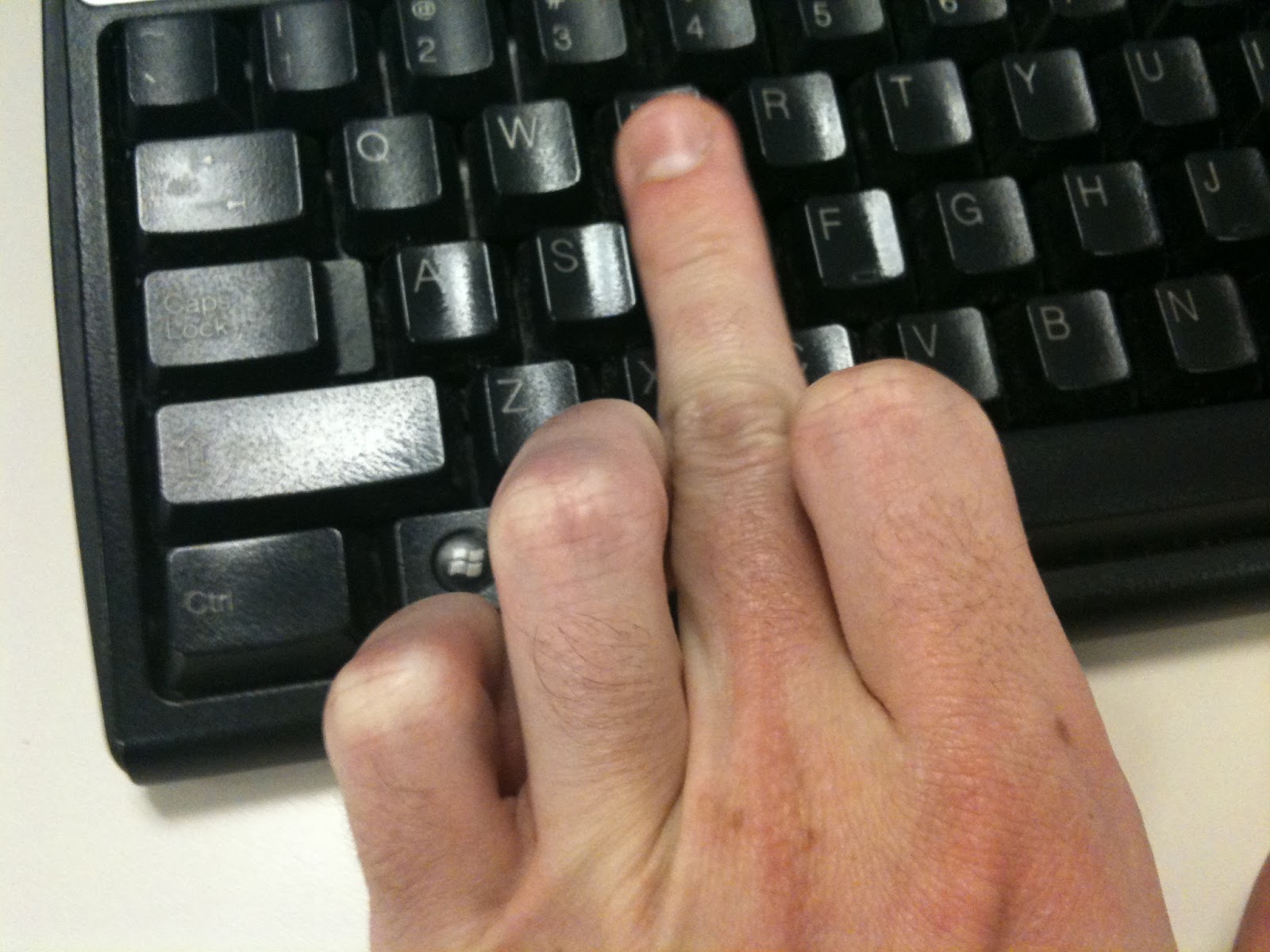 Keyboard Middle Finger