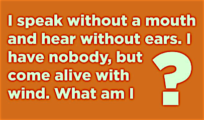 i speak without a mouth and hear without ears i speak without a mouth and hear without ears
