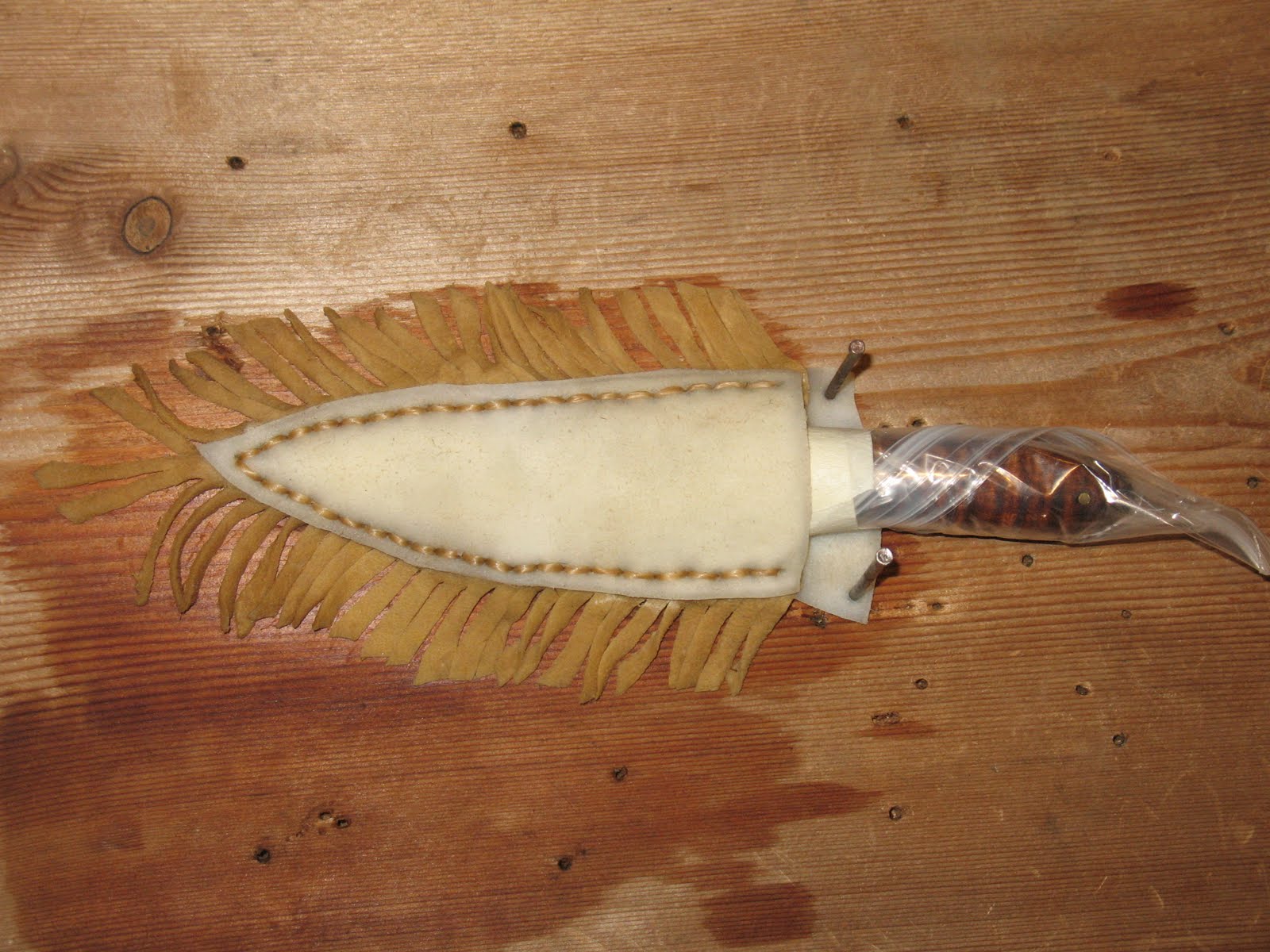 Sensible Survival Make a Rawhide Knife Sheath Part 2