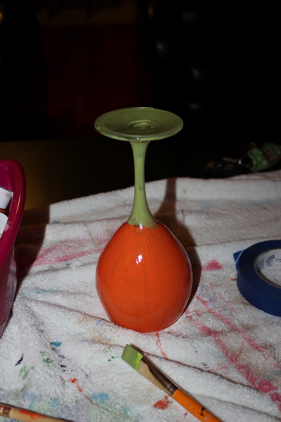 The Posh Pinner Wine Glass Pumpkin Candle Holders