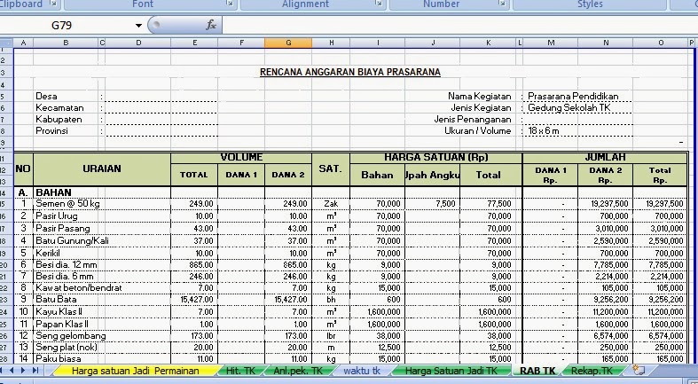 KUMPULAN RAB DAN GAMBAR BANGUNAN SEKOLAH KUMPULAN RAB DAN