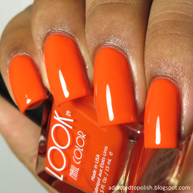 look nail color orange