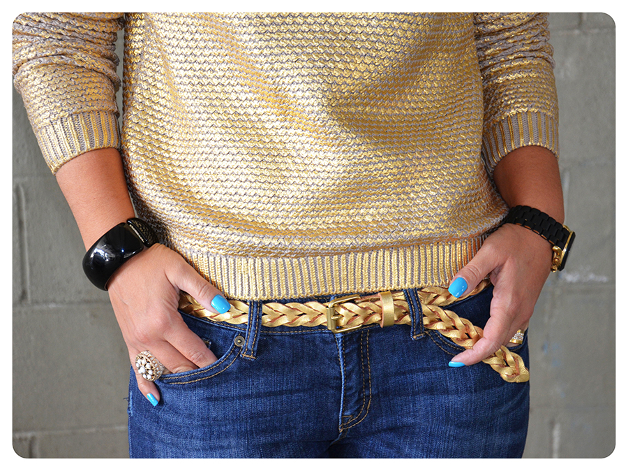 OOTD Gold Sweater + Cap Toe Heels Fashion, Lifestyle, and DIY