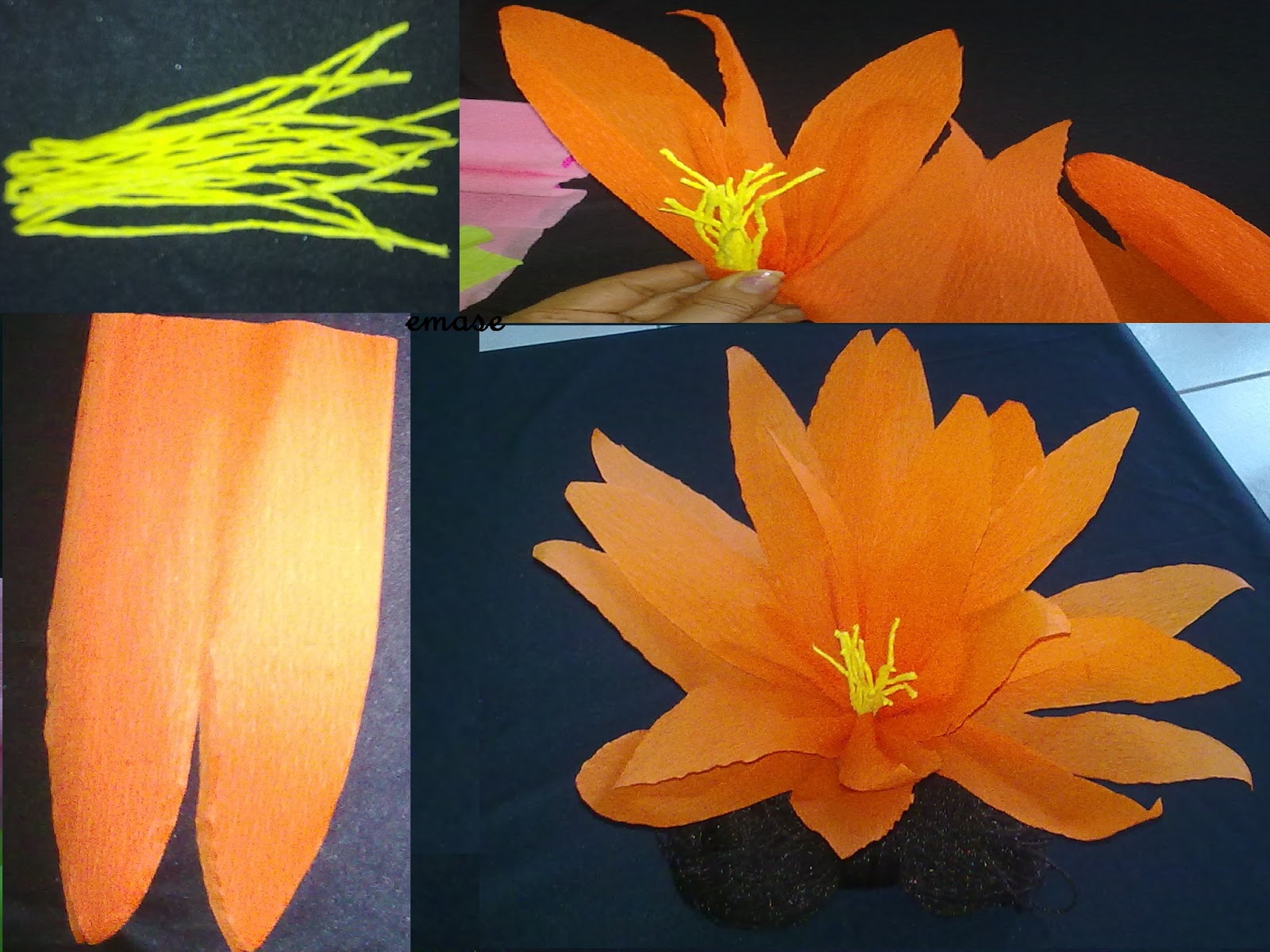 Ah! Como hacer Manualidades sencillas paso a paso Flores de papel crepe