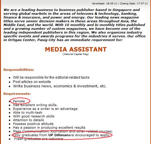 Job Opening Ad