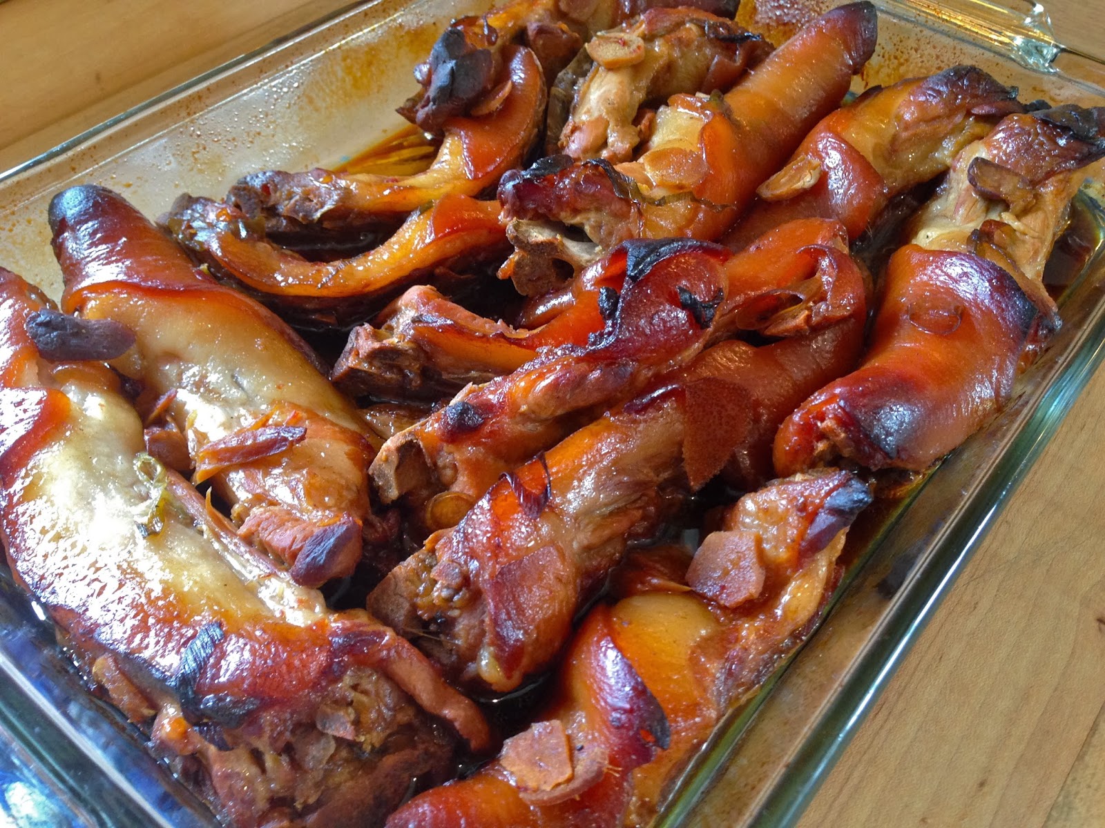 JULES FOOD... Pig Tails. Asian Marinade, Braised and Roasted