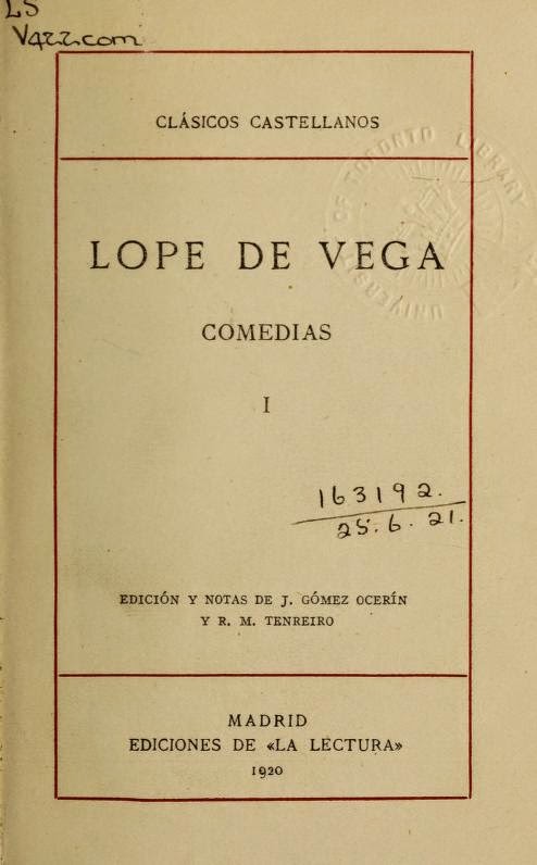  Comedias Lope de Vega