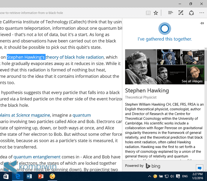 Mencari Gambar Serupa (Beserta Infonya) yang Muncul di Web dengan Cortana di Microsoft Edge 21