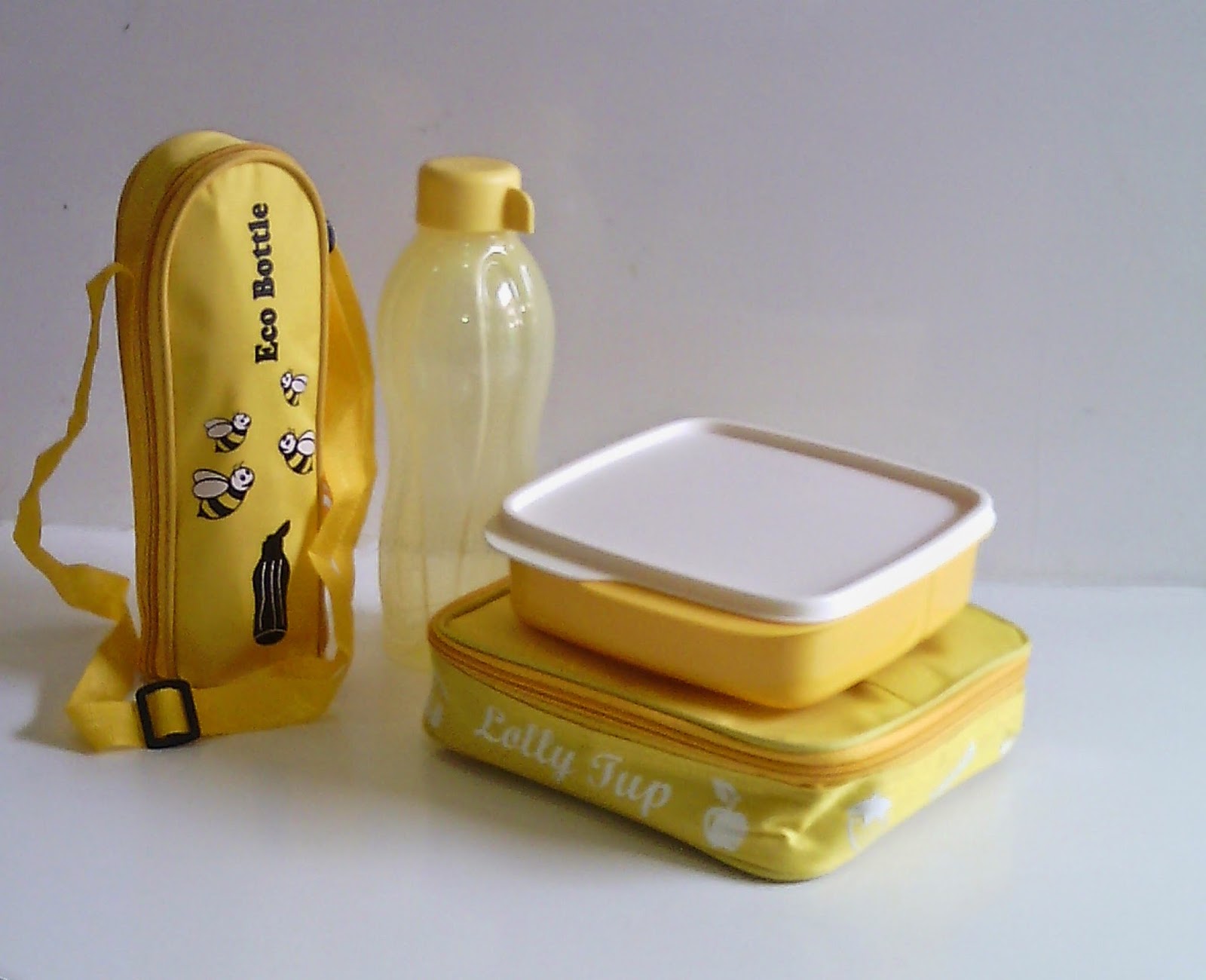 Paket Wadah Bekal Lunch Box Set Tupperware Perlengkapan Makan