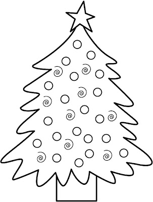 christmas tree and bells coloring pages