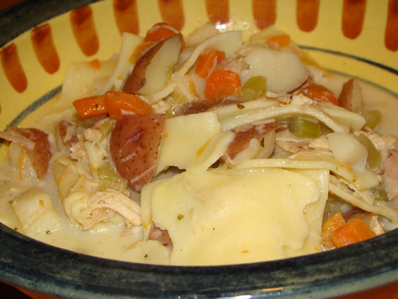 HoneyBeeHive Turkey Noodle Dumpling Soup