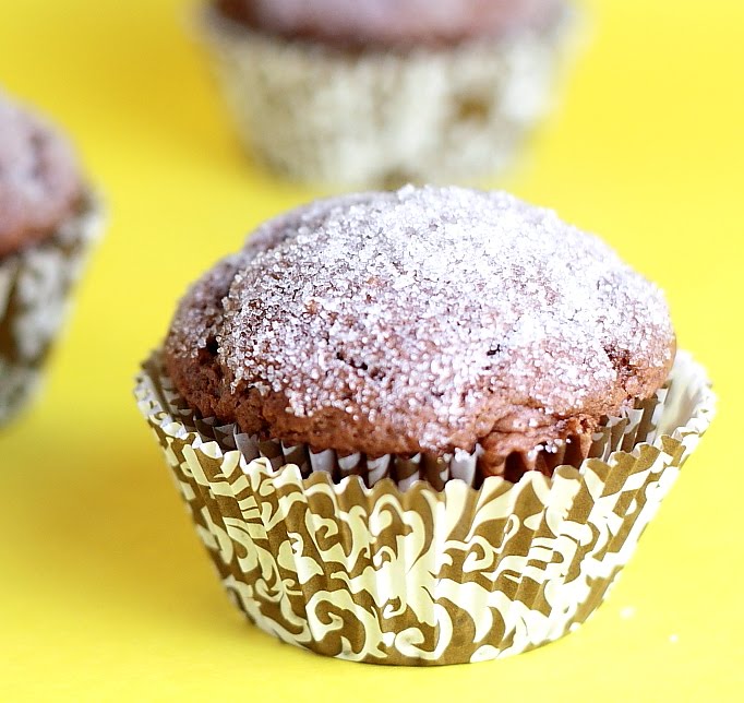Lemon Drop Chocolate Doughnut Muffins