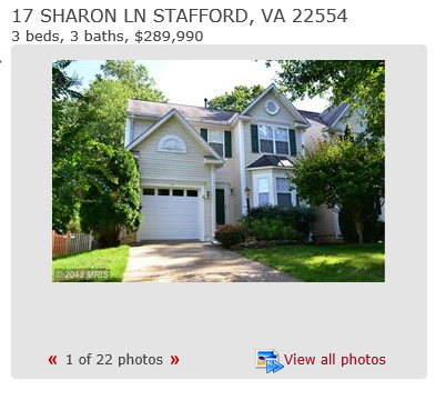 Prince William County, Fairfax and Stafford Average Sales prices