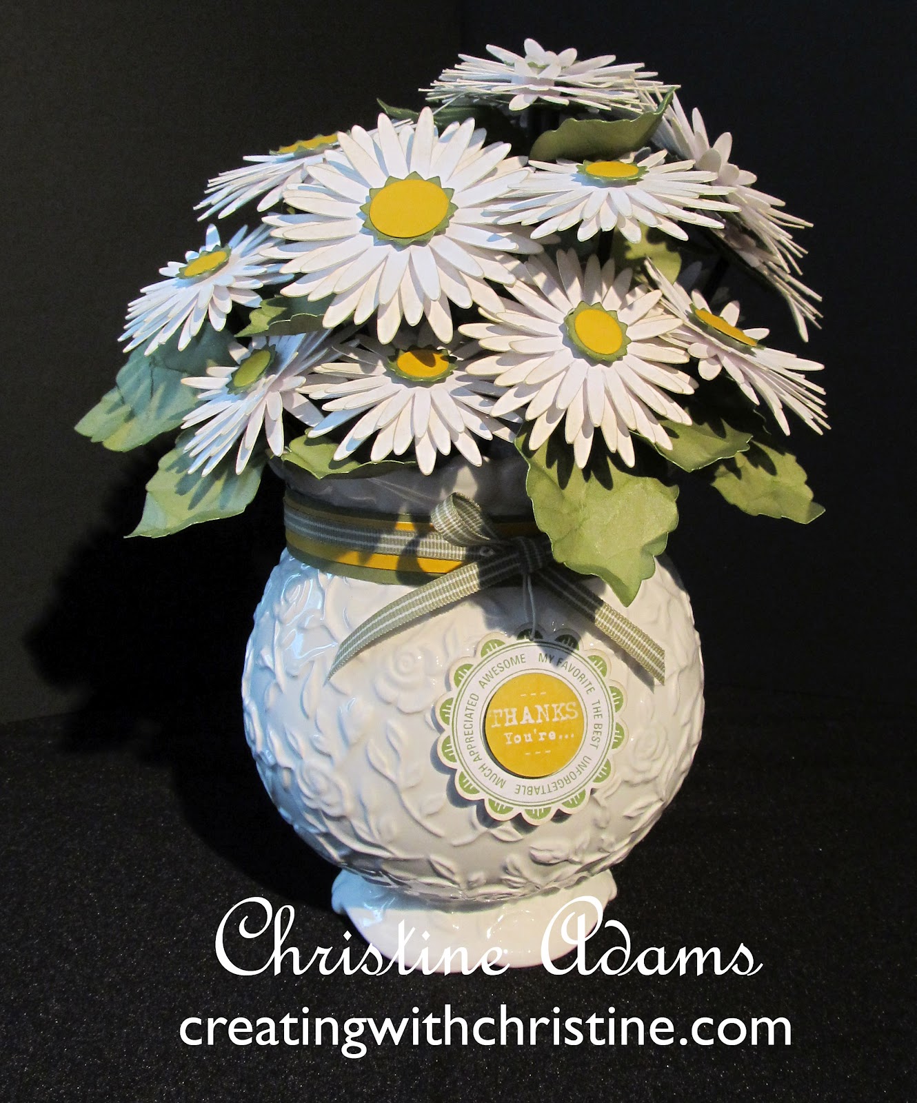 Creating with Christine Cricut Class Daisy Bouquet