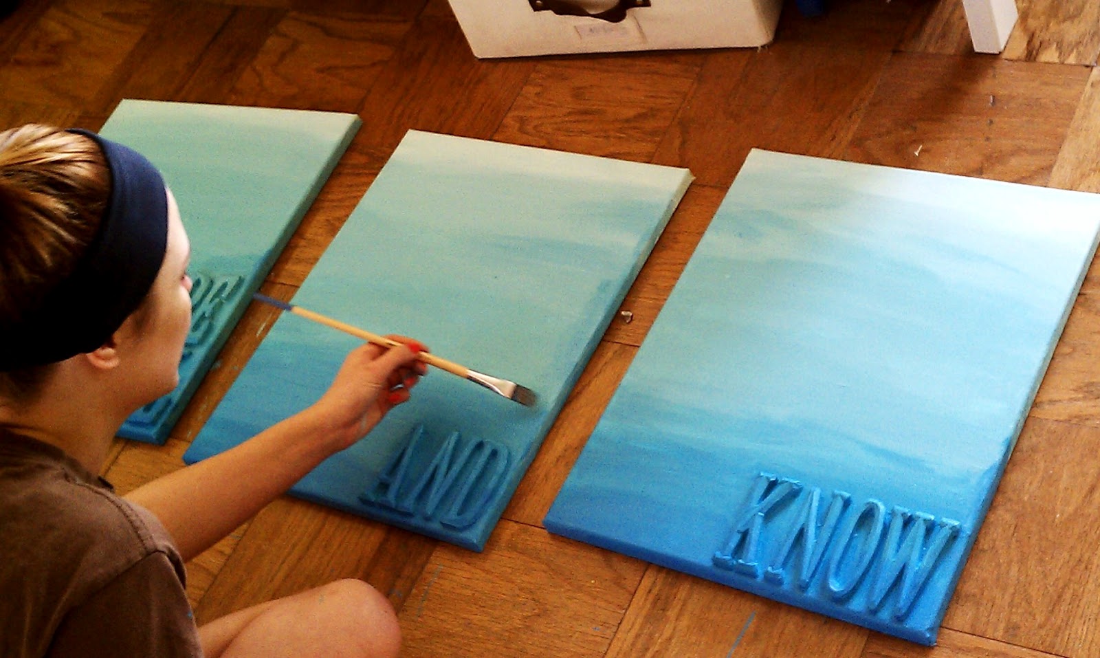 for a song DIY [ombre wall art]