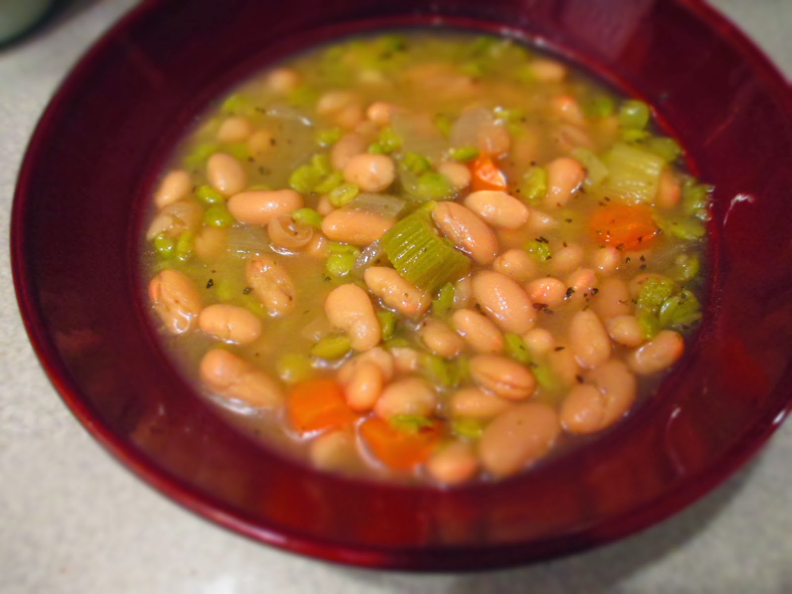 Obtainable Table Two Beans and Split Pea Soup