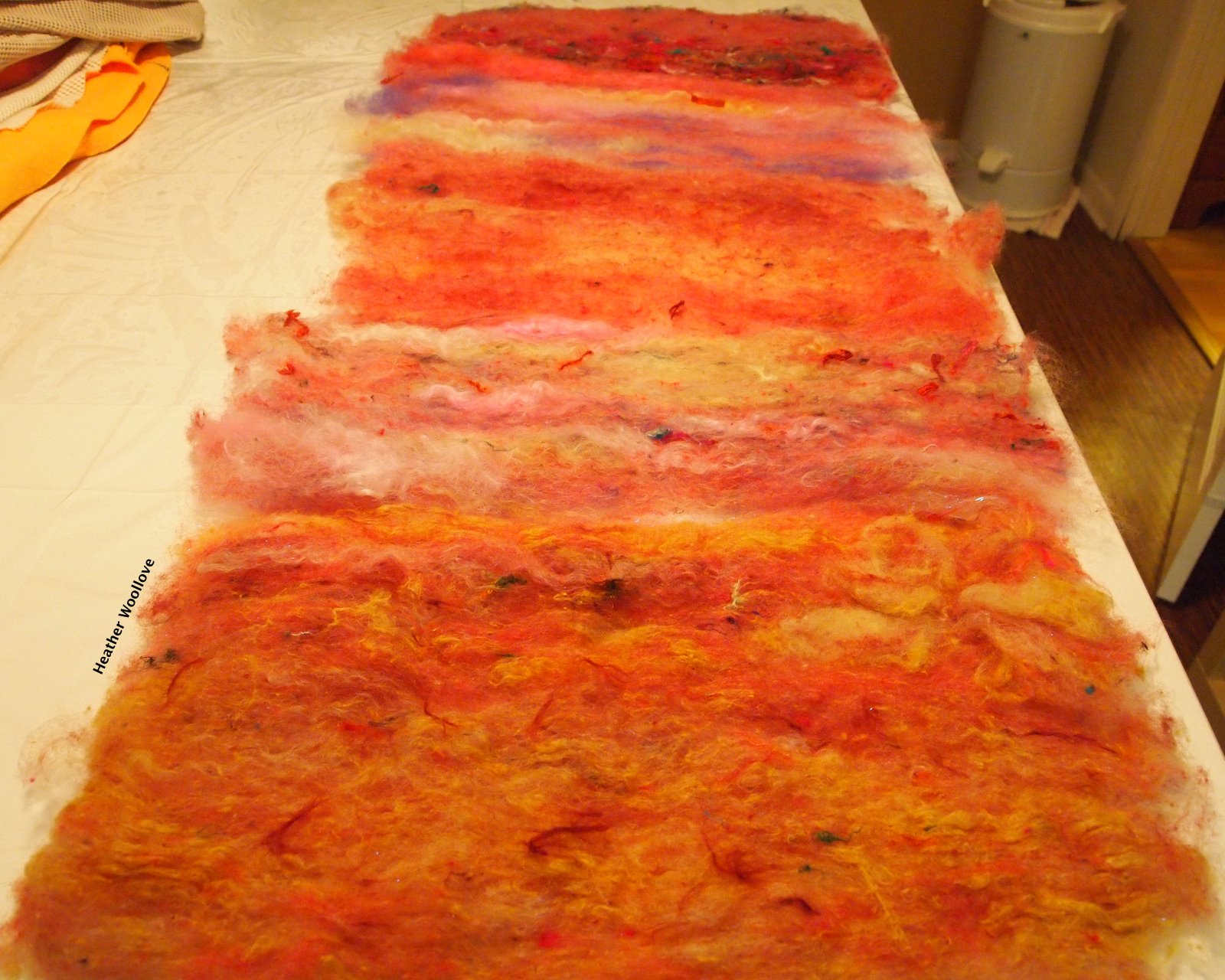 Wool lovefunctional fiber art Wet Felted Baby Blanket Part 1
