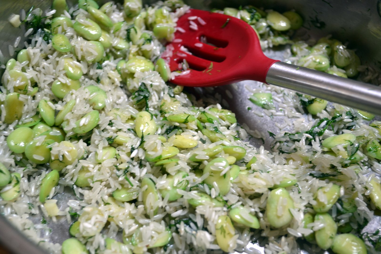 Hardly Housewives Dill and Lima Bean Rice