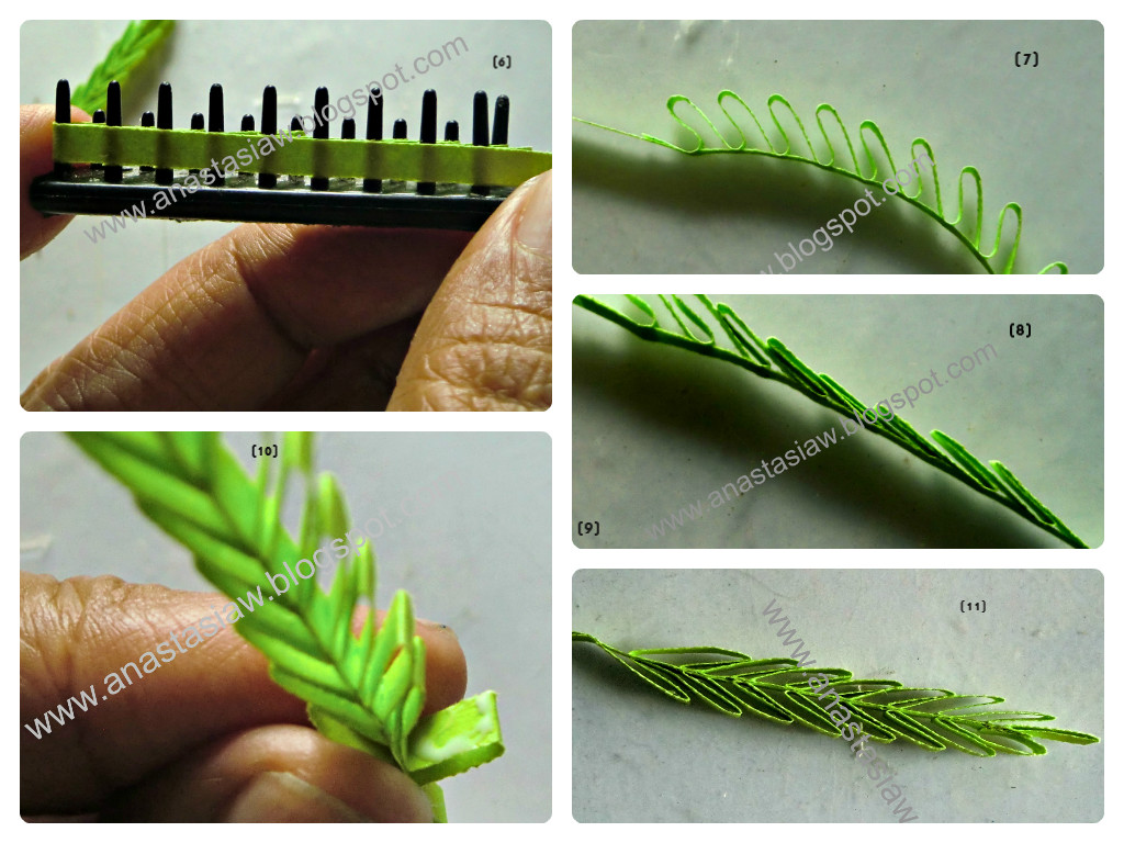 Anastasia (Annie) Wahalatantiri Quilling Ideas for a sprig of leaves