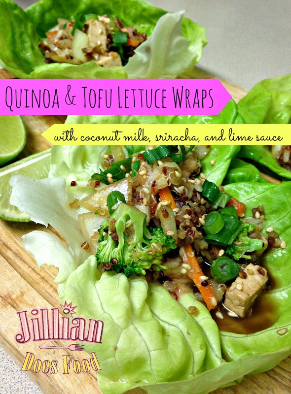 Healthy Quinoa & Tofu Lettuce Wraps / Jillian Does Food