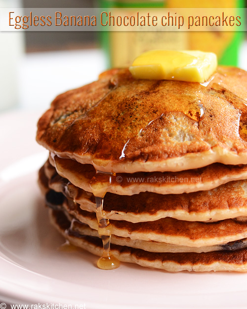 eggless banana chocolate chip pancake recipe eggless banana chocolate chip pancake recipe