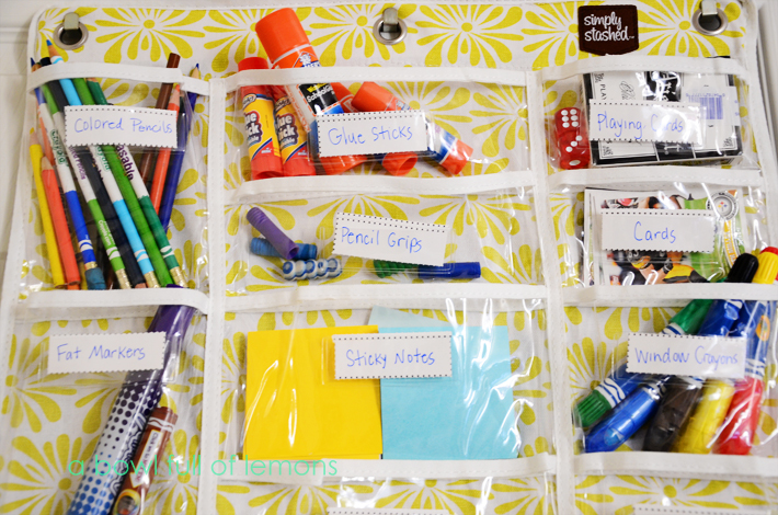 Organizing Crayons and Markers AND No More Clogging Glue Bottles!