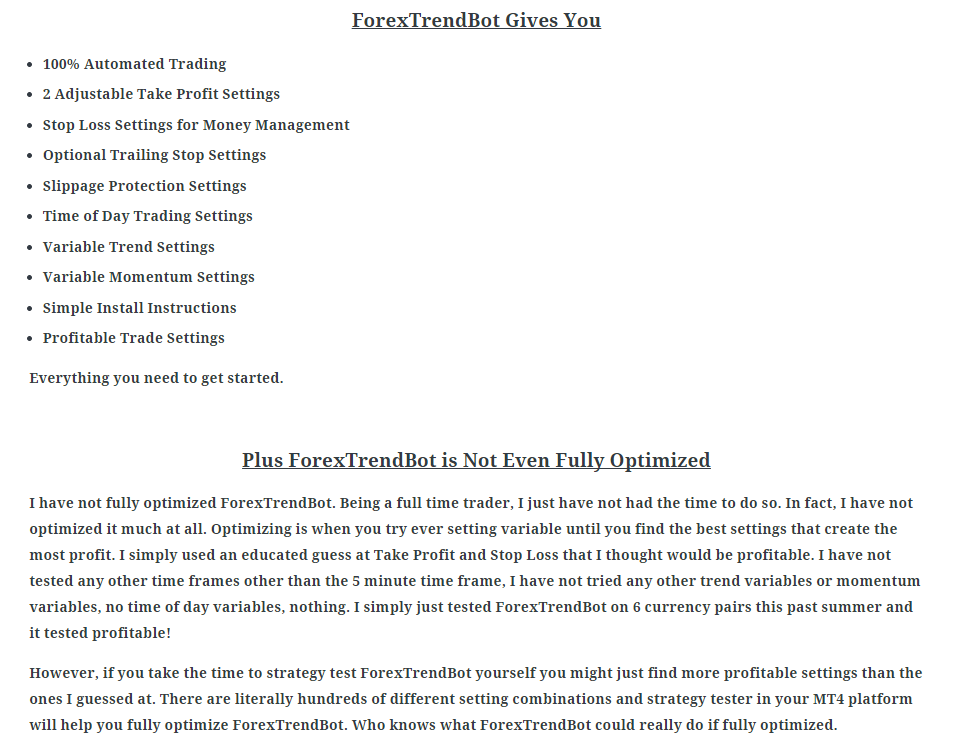 Forex trading bot
