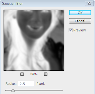 Hasil gaussian blur Photoshop tahapan membuat gambar sketsa pensil dengan photoshop