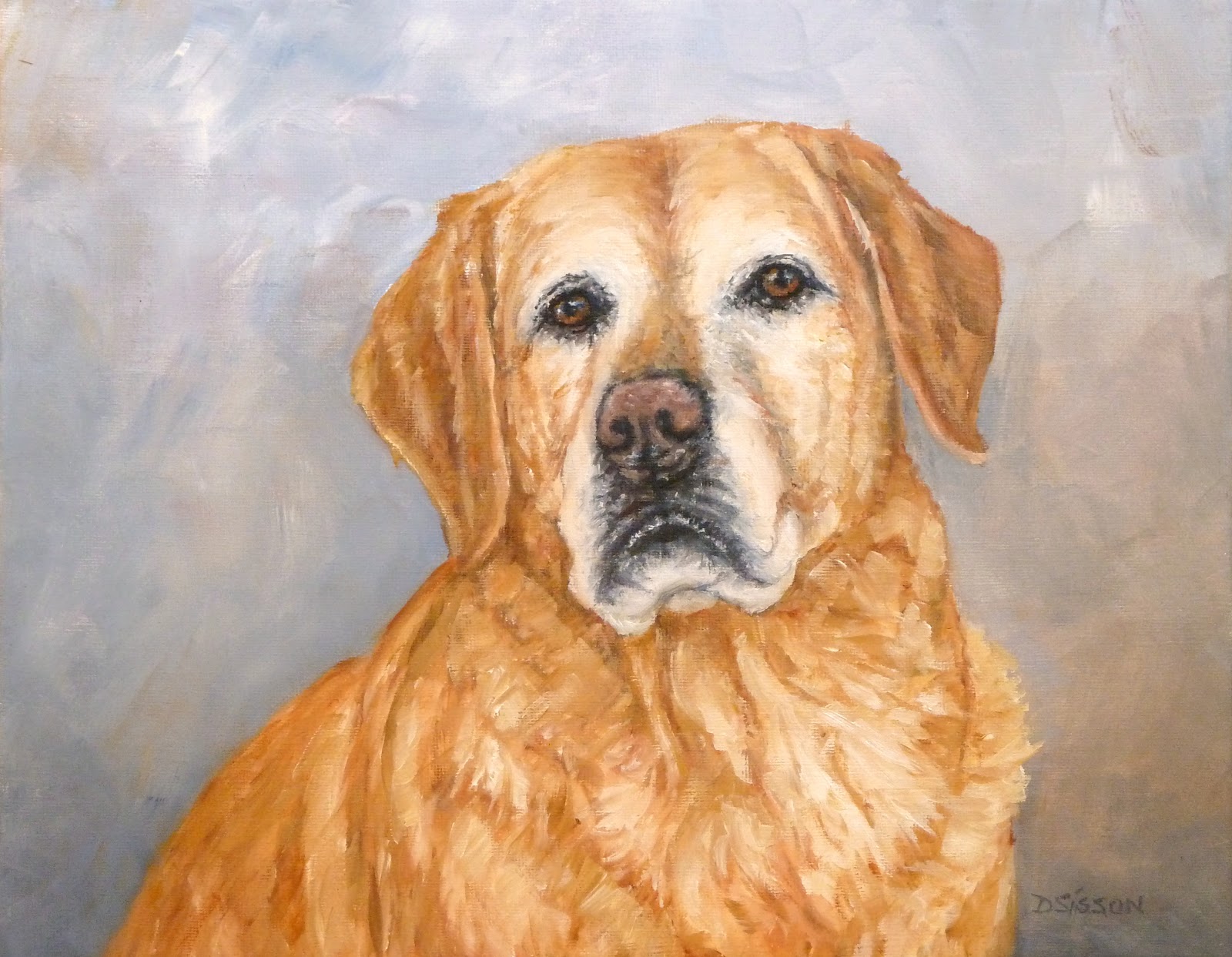 Daily Painting Projects Gunnyr Commissioned Oil Painting Dog Pet Art Yellow Labrador