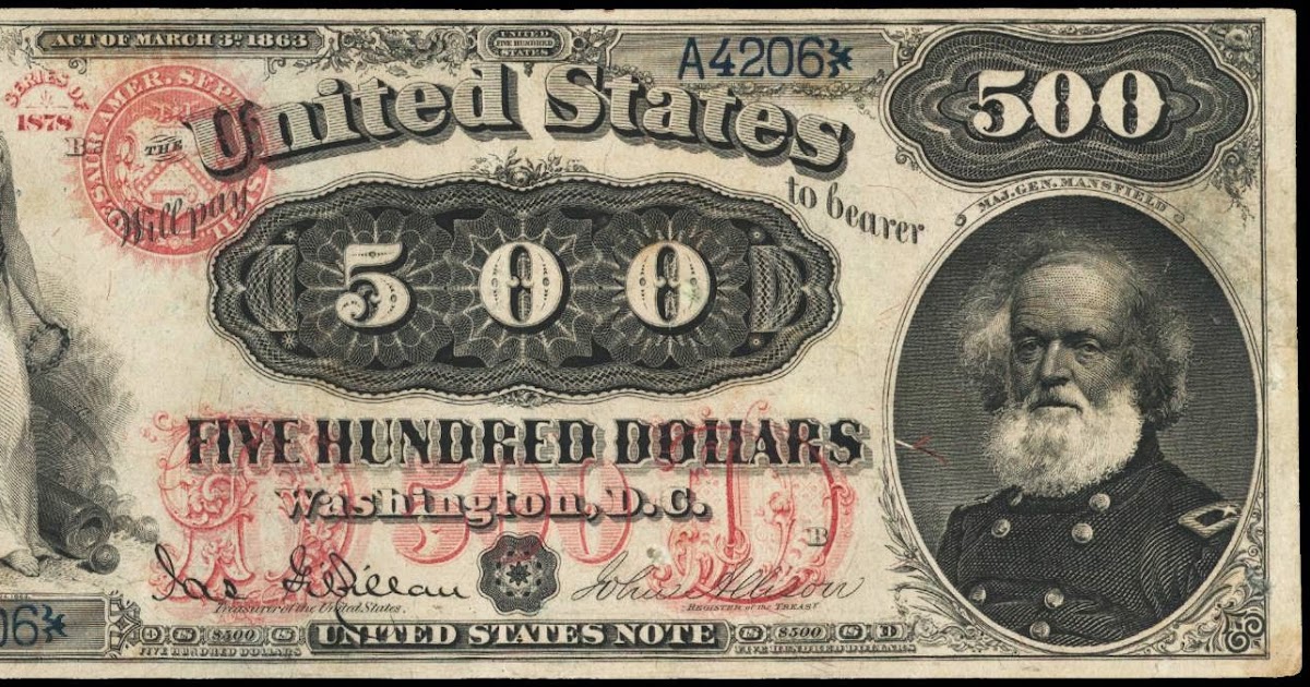 1878 Five Hundred Dollar Legal Tender Note|World Banknotes & Coins