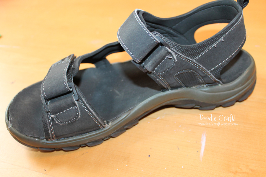 Doodlecraft Easy Repair for Shoes using Hot Glue!