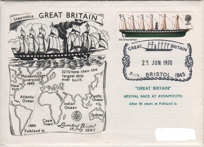 Sunday Stamps 62 S.S. Great Britain Vintage Postcards