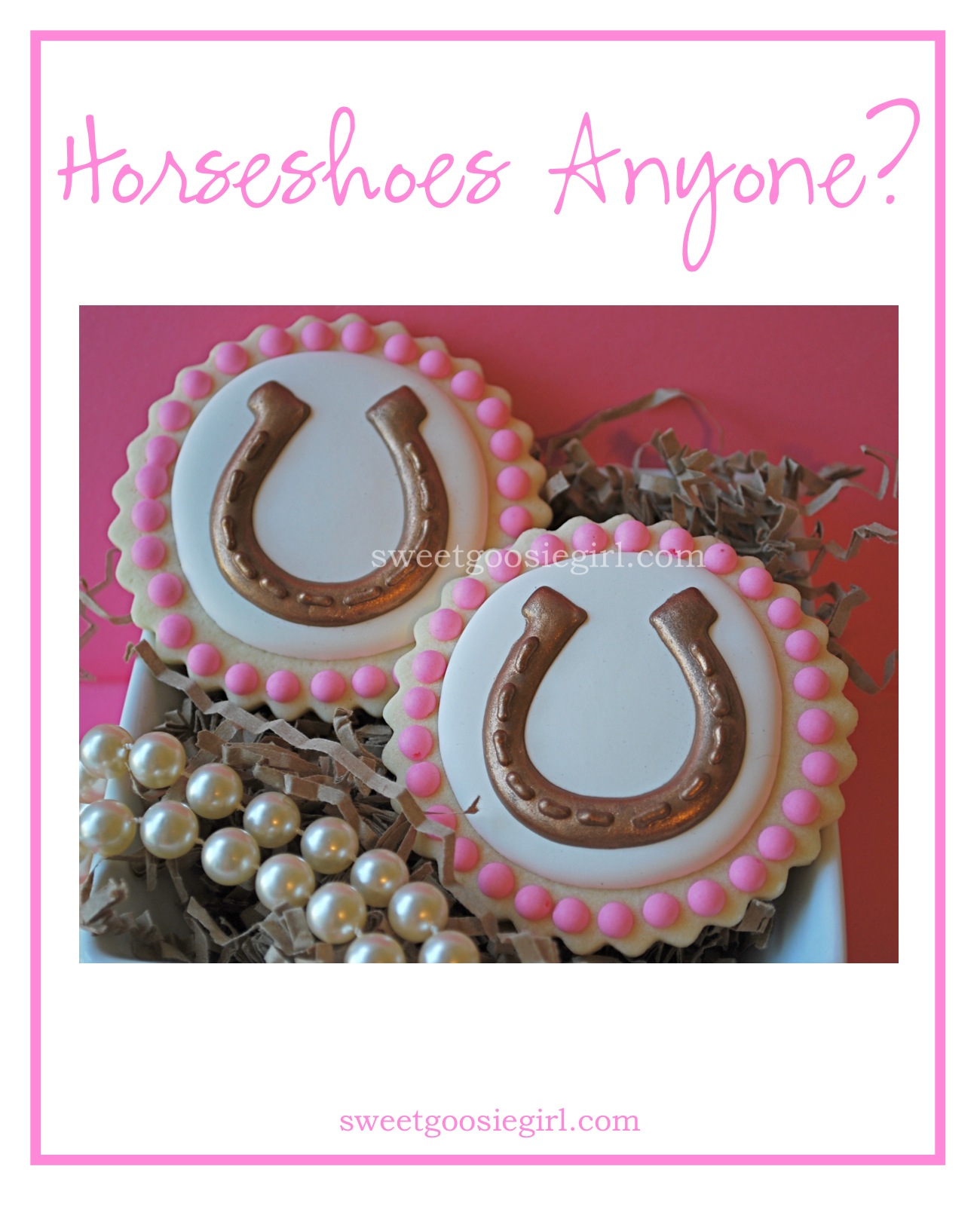 Sweet Goosie Girl Horseshoe Cookies