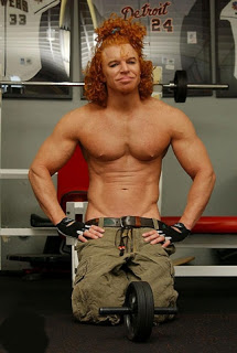 creepy Carrot Top with shirt off muscles creepy Carrot Top with shirt off muscles