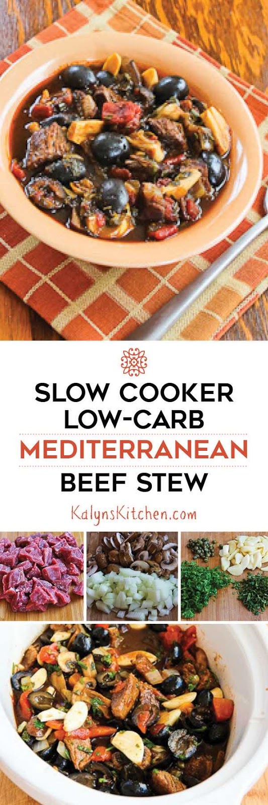 Slow Cooker LowCarb Mediterranean Beef Stew with Rosemary and Balsamic Vinegar Kalyn's Kitchen