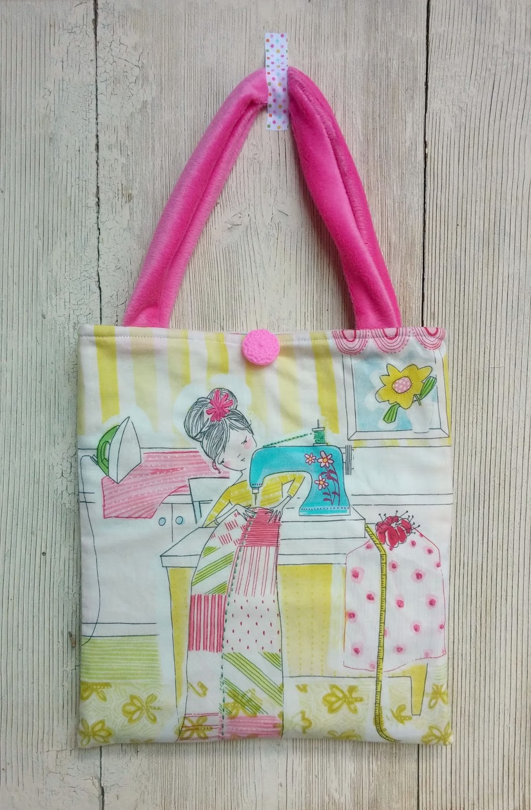 Ella & Nesta's Little Room How to make a Small Project Bag with Minky