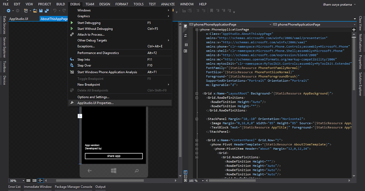 Cara membuat file XAP dari project untuk Windows Phone ( Create Xap