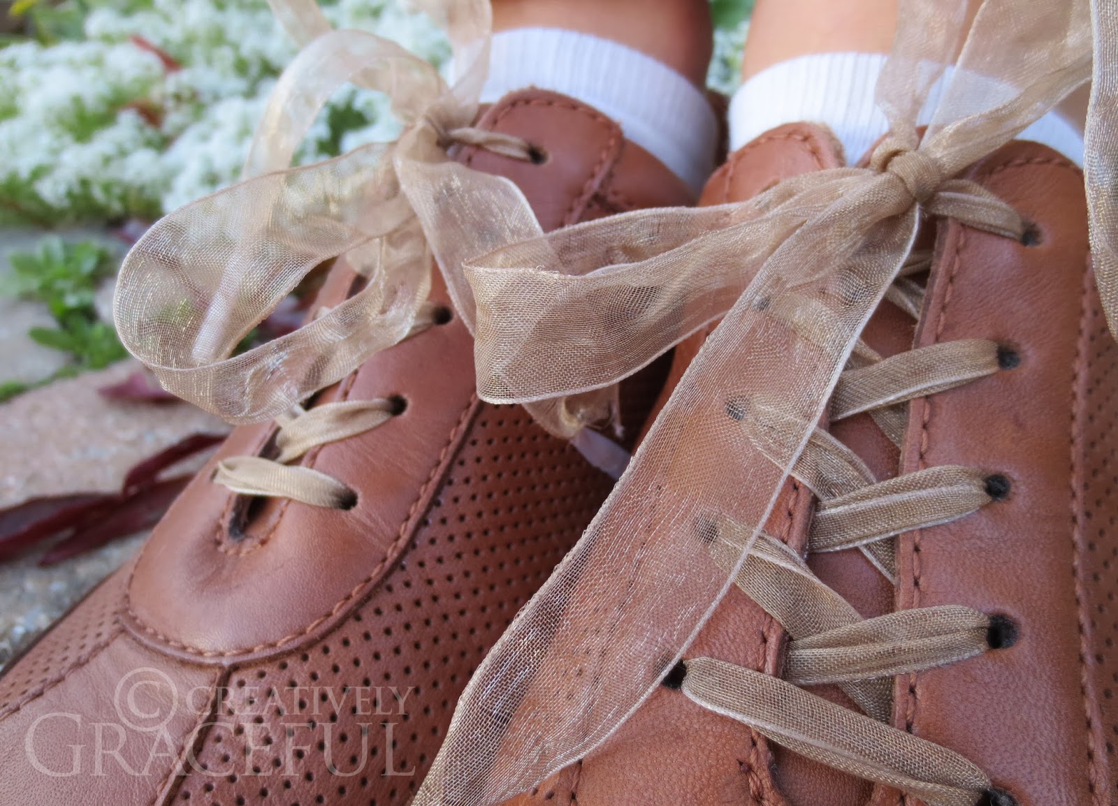 Creatively Graceful Quick Tip DIY Sheer Shoelaces