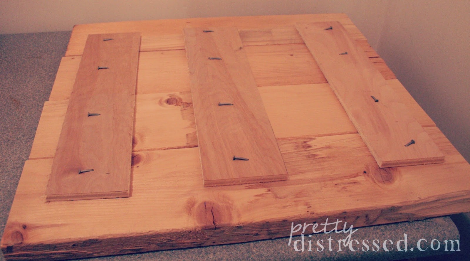 Pretty Distressed Creating Custom Plank Wood Wall Art for Your Home