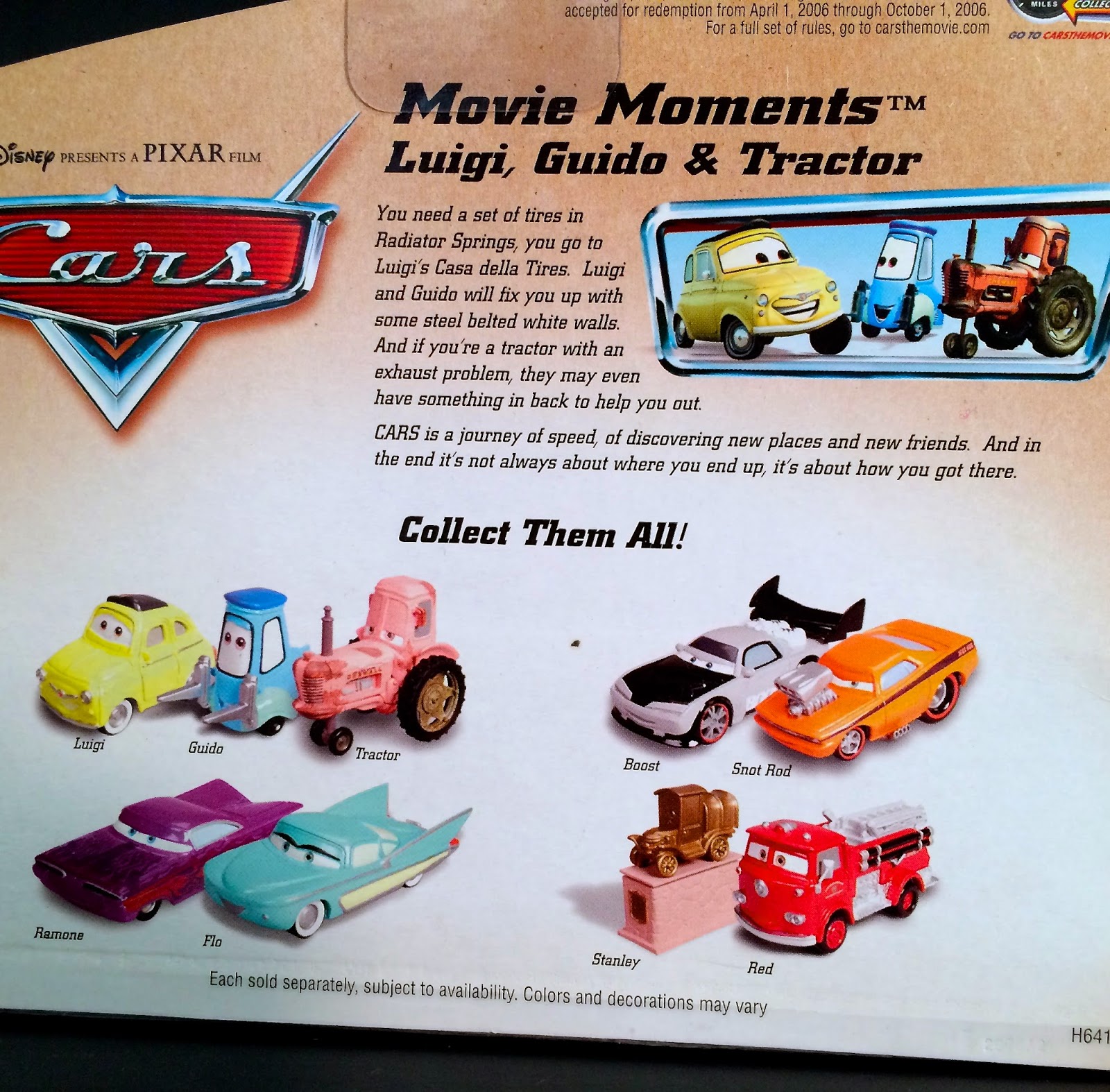 Dan the Pixar Fan Cars Luigi, Guidor & Tractor Movie Moments 3Pack