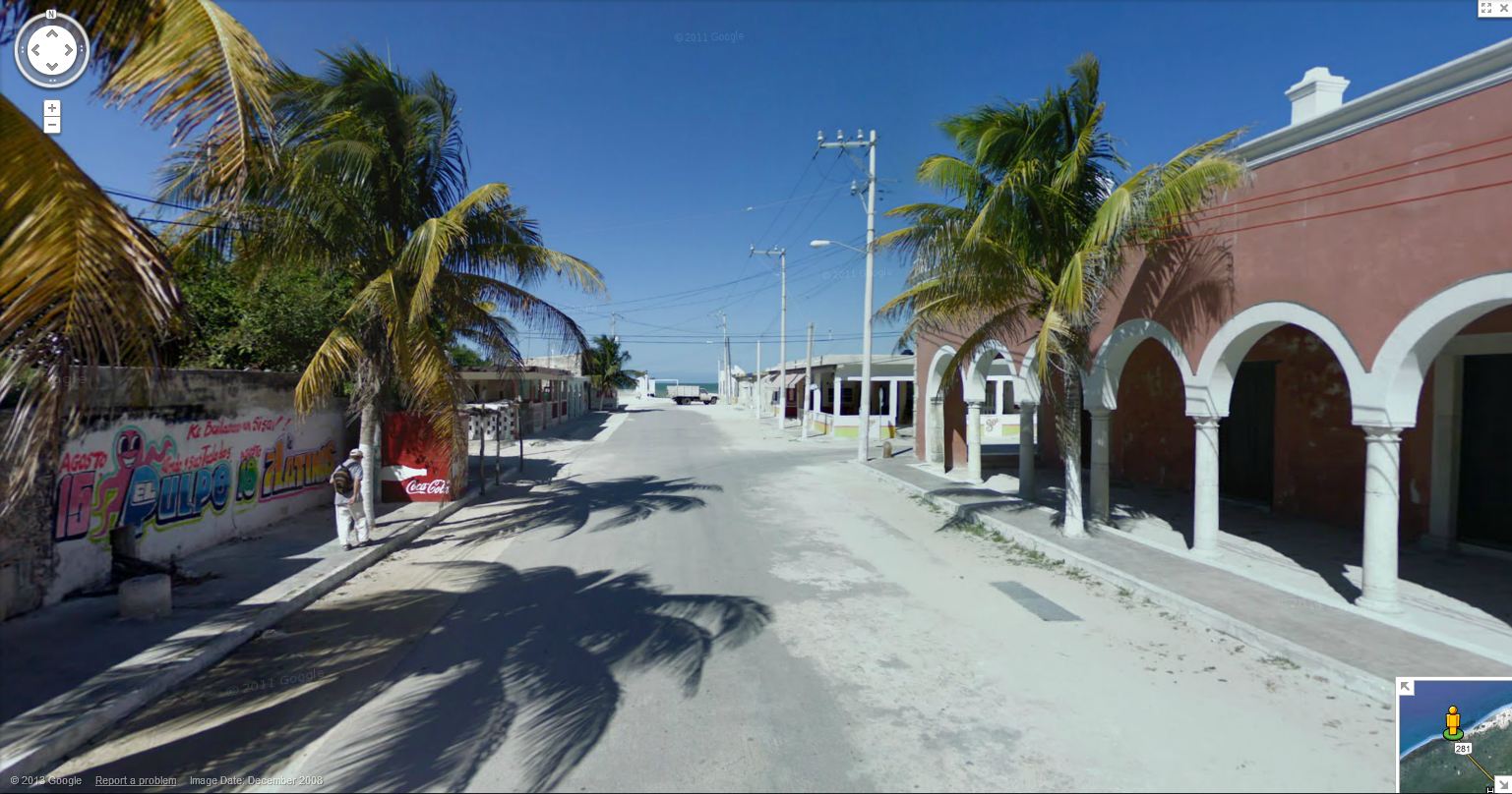 Favourite g streetview In Sisal, Yucatán, Mexico, along Favourite g streetview In Sisal, Yucatán, Mexico, along