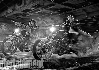 mikey rourke on a bike in sin city 2