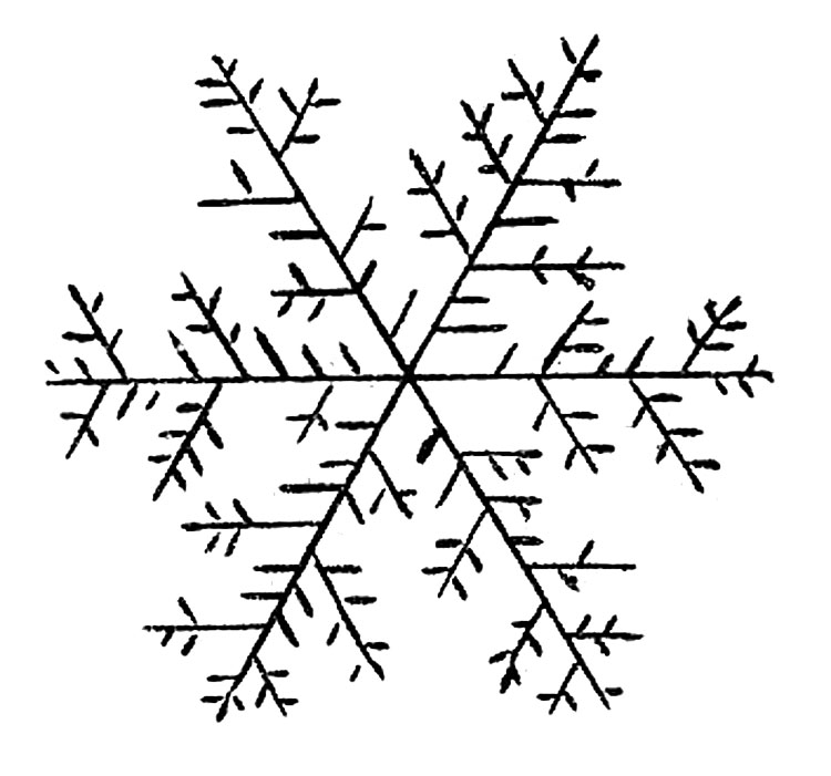 Simple Snowflake Silhouette