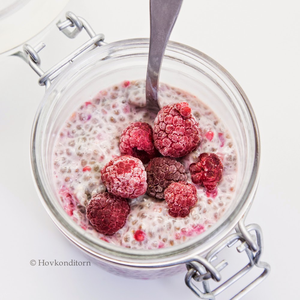 Hovkonditorn Cardamom Raspberry Chia Pudding