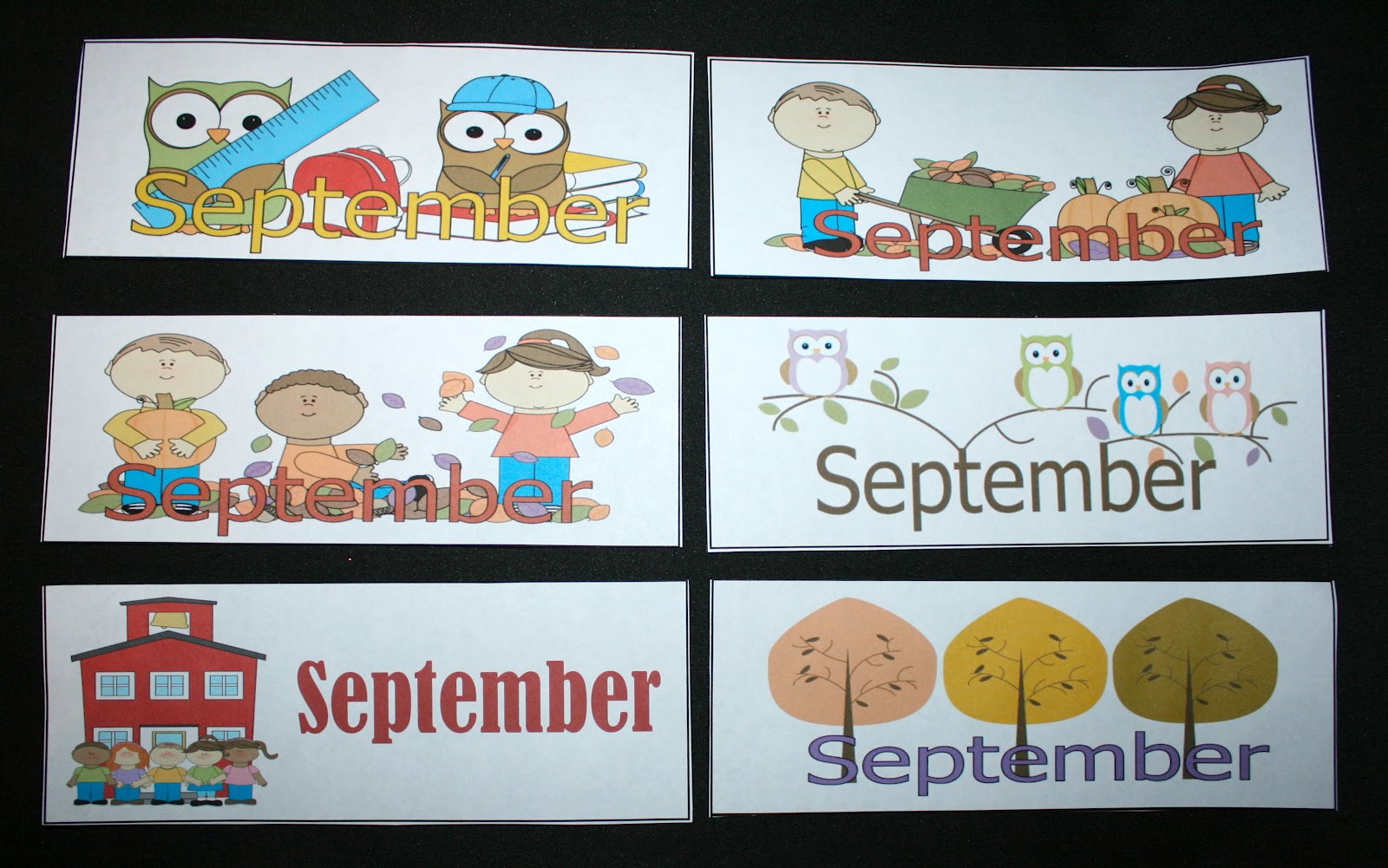 Calendar Cards For September Classroom Freebies