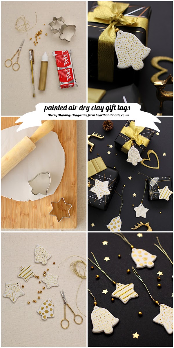 painted air dry clay gift tags tutorial
