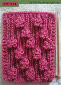 diagonal bobble stitch. knittingunlimited.blogspot.com