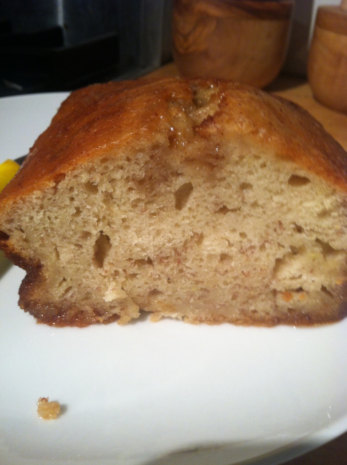 parsley & polka dots healthy banana bread & a bananas foster glaze