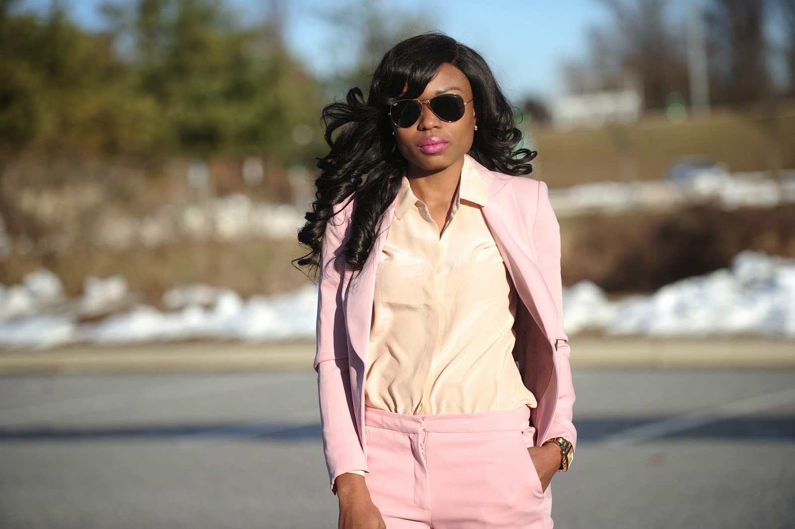 Beige Blazer with Pink Pants Outfits For Women (1 ideas & outfits)